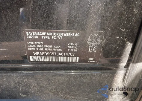 2018 BMW 330I xDrive from USA, damaged, VIN WBA8D9C57JA614703